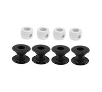 Oshhni 4X Bujes de Varilla de Foosball Reemplace Piezas Mantenimiento Diversión Accesorios Estructura roscada con Anillos de Parada de porteros de 4 Piezas
