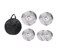 Oshhni 5x de bajo volumen de placas de práctica Juego de práctica para tambores de buena calidad de sonido 14 HI HAT+16 Crash+18 'Rash+20 Ride Mute Cymbals