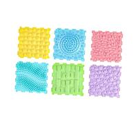 Oshhni 6 Piezas Alfombra de Masaje Sensorial Puzzle Montable Infantil TPE Módulos Encajables Fomenta Integración Sensorial Adecuada para Jardín de Infancia, Sin Rojo