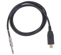 Oshhni Adaptador de Cable de Guitarra USB a 6,35 Mm Durabilidad Portátil Profesional Accesorio Fácil de Usar Práctico Cable de Grabación, 2 metros