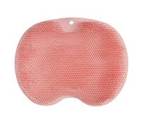 Oshhni Alfombrilla para fregar pies para ducha, herramienta multifuncional para limpiar pies, accesorio de baño, antideslizante, almohadilla para fregar, Rosa