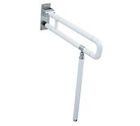 Oshhni Asa plegable para inodoro, rieles de seguridad para inodoro con manija de, barras de agarre para discapacitados de acero inoxidable, s para, Blanco