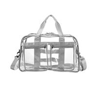 Oshhni Bolso de mano transparente informal para conciertos, compras y festivales de música, Gris Claro