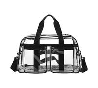 Oshhni Bolso de mano transparente informal para conciertos, compras y festivales de música, Negro