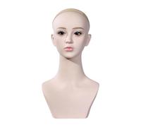 Oshhni Cabeza de maniquí femenina, soporte para pelucas, expositor profesional de pelucas de moda con maquillaje para centro comercial, salón, barbería
