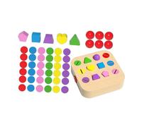 Oshhni Caja clasificadora de Formas y Colores para educación temprana con 16 Tarjetas de desafío Progresivo, Juguete cognitivo para niños pequeños.