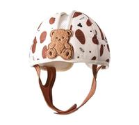 Oshhni Casco infantil para caminar y gatear con correa ajustable, ligero, antigolpes, gorro de protección para bebé de 1 año, Oso