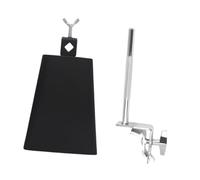 Oshhni Cencerro para bombo con abrazadera, instrumento musical para niños, fácil de usar, de metal ajustable, para partidos de fútbol y bodas.