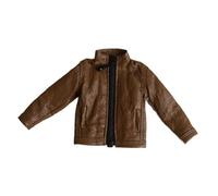 Oshhni Chaqueta de Cuero sintético a Escala 1/12, Accesorio versátil y Elegante para Figuras de acción, MarrÓn