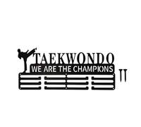 Oshhni Colgador Soporte de de Pared Metálico para Cintas de Premiación Instalación Rápida Adecuado para Corredores Espacio de, Taekwondo