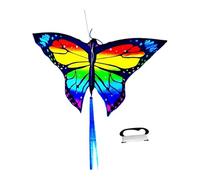 Oshhni Cometa de Mariposa Fácil de Volar, Portátil, Hermosa, Juguetes para Exteriores, Cometas, Divertido Juguete de Playa para Exteriores, Césped, Patio, Fi, Rojo Amarillo