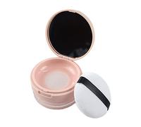 Oshhni Contenedor de polvo suelto de 0.7 soplo, polvo reutilizable a prueba de espejo para mujeres ruborizadas en, Red Pequeña Rosa
