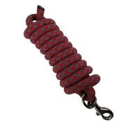 Oshhni Cuerda de guía para Caballos, 250 cm, Resistente al Desgaste, para Entrenamiento de, obediencia, Llamada, Uso Diario, Paseos y Juegos, Gris Rojo