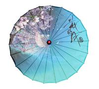 Oshhni de Baile clásico Chino japonés de Seda Sombrilla Parasol Oriental 32" de Papel engrasado para Recitales de Baile, Estilo un