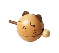 Oshhni de madera, instrumento de percusión budista, tambor de madera de chino, tambor tradicional de golpeo Mokugyo con, Gato