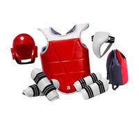 Oshhni de protección para Taekwondo, Rojo, para Artes Marciales, Multiusos, Profesional, con Bolsa de Almacenamiento y protección para Cabeza y Pecho, L