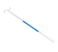 Oshhni Dressing Sock Remover Tool Helper con bolsa de viaje Calzador multifunción Mango largo Calcetines para zapatos Ayuda para vestir para camisas, Azul y blanco