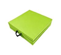 Oshhni Esterilla Ejercicios Plegable, Almohadilla Pilates Cuero PU, portátil con Transporte, Antideslizante, para y Gimnasia, Verde