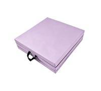 Oshhni Esterilla Ejercicios Plegable, Almohadilla Pilates Cuero PU, portátil con Transporte, Antideslizante, para y Gimnasia, Púrpura