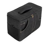 Oshhni Estuche de almacenamiento para amplificador de guitarra, organizador de altavoces portátil con múltiples bolsillos, bolsa de transporte de viaje para, Negro 40x30x18cm
