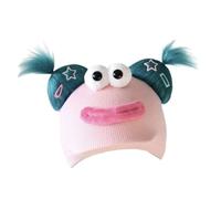 Oshhni Funda para Casco de Esquí, Gorro de Punto Divertido, Diseño de Trenzas Brillantes, Decoración Ligera para Casco, Verde Oscuro