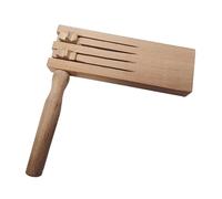 Oshhni Instrumento de trinquete de doble fila, juguete de madera para hacer ruido, percusión manual tradicional, juguete educativo, caja de resonancia para
