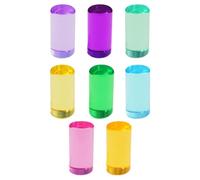 Oshhni Juego de 8 Bloques de construcción apilables para niños, Juguete sensorial de percepción del Color, Cilindros acrílicos de construcción, 5cm