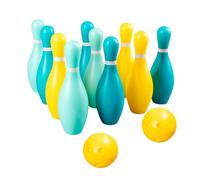 Oshhni Juego de Bolos para niños, Juego Familiar de 2 Bolas para Exteriores con 10 Bolos y 2 Bolas para el Patio.