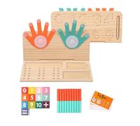 Oshhni Juego de matemáticas con Dedos, Bloques para números, Materiales educativos para educación en casa, Materiales manipulativos matemáticos, Tablero de Doble Cara
