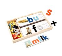 Oshhni Juguetes de Madera para Aprender hechizos, Juego de combinación de Letras y ortografía, Rompecabezas Educativo para niños pequeños de 3 a 8 años.