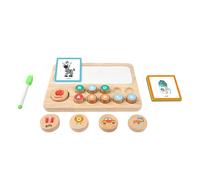 Oshhni Juguetes de matemáticas y ortografía, Juego de matemáticas, Juguetes de Aprendizaje temprano, Tablero de Actividades, Tablero cognitivo de Madera para, Alfabeto