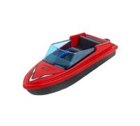 Oshhni Juguetes Modelo de lancha motora, micropaisaje, decoración, simulación de aleación, lancha rápida para niños y niñas, Rojo