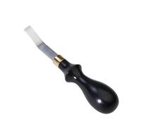 Oshhni Lima de Pulido para Detalles, Mango de Madera, Portátil, Manual, Herramienta Profesional para Desbastar Cuero, Herramienta para Principiantes, 10mm