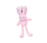 Oshhni Llavero de peluche de adorable para bolso, llavero de conejo para mochila, accesorio para mujer, Rosa