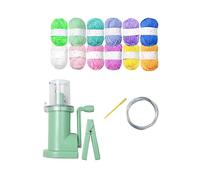 Oshhni Máquina de Tejer Manual Tejedora doméstica Herramienta de Tejer Hilo de Colores Conjunto de Herramientas de Hilo de Tejido Compacto Tejedora de Tejido, Juego de Hilo de 12 Colores.