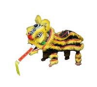 Oshhni Marioneta de Mano con Varillas, Marioneta Resistente Hecha a Mano, Juguete de Marioneta China para Amantes de La Danza del León, Negro Amarillo