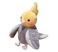 Oshhni Marionetas de Mano de Loro, Juguete de Peluche, muñeco de Loro Realista, Animal de Peluche, muñeco de pájaro para enseñar, Historias, Amarillo Y Gris