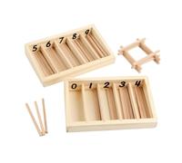 Oshhni Materiales para Caja de Huso de Madera, Juguetes para enseñar matemáticas, para niños, niñas y niños, Suministros para educación en casa y jardín de
