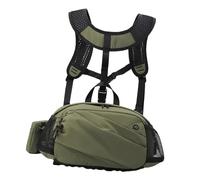 Oshhni Mochila con arnés para el Pecho, Multibolsillos, cómoda, Impermeable, para Entrenamiento, para Mujer y Hombre, Resistente a, para Correr, Verde