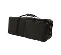 Oshhni Mochila de trompeta correa de doble hombro impermeable profesional 600d lienzo a prueba de polvo con estuche de trompeta de bolsillo