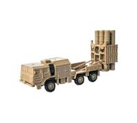 Oshhni Modelo de camión blindado 1/144, Kit de construcción de vehículos Blindados, camión de Transporte, Juguete de Mesa, decoración, Camiones lanzadores 4D, Amarillo