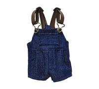 Oshhni Pantalones Vaqueros Cortos para Muñeca Figura Femenina con Tirantes Ropa en Miniatura Accesorio de Muñeca Tela Resistente Adecuado para Colección