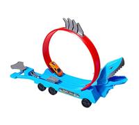 Oshhni Pista de rampa para Autos de Carreras, Juego de Pista para niños a Partir de 3 años, Multifuncional, Divertida, con rotación de 360°, para Montar en, Tiburón