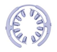 Oshhni Rodillo de Masaje para piernas con 12 Ruedas, portátil, Ligero, Flexible, 28 x 26 x 4 cm, versátil, Desmontable y con tensión Ajustable, Azul
