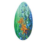 Oshhni Tabla de de Madera Skimboard, Juguete Deslizante para Playa, Tabla de de 30 Pulgadas, de para niños, niñas y Adolescentes, Universal, Pez