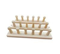 Oshhni Telar de Hilo de Madera, Herramienta versátil para Tejer Gruesas, Ideal para Principiantes, Aficionados, Hilo y proyectos de Manualidades, 3 Secciones