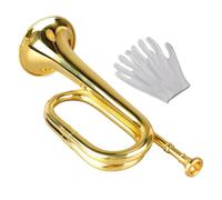 Oshhni Trompeta de aleación de latón, instrumento de con guantes para concierto, banda para principiantes y estudiantes avanzados.