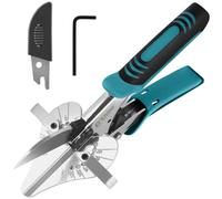 O'Shine Tijeras de inglete con trinquete para corte angular, moldura, artesanía en madera, herramienta manual de 45-135 grados, hoja adicional y llave hexagonal