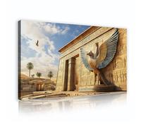 OSHIONARTE Arquitectura del Antiguo Egipto y Arte de Muro de Lienzo de Halcón Historia de Egipto Cultura Paredes de un misterioso Decoración de pared jeroglífica 76x130cm Marco interior