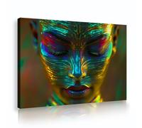 OSHIONARTE Arte mural con impresión en lienzo Retrato vintage de una mujer elegante Póster de arte del antiguo Egipto Arte egipcio para dormitorio y salón Decoración interior 70x100cm